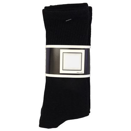 BOYS/ MENS 3 PACK WIDE RIBBED MIDCALF BLACK, NAVY - BY JRP