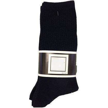 BOYS/ MENS 3 PACK FLAT MIDCALF BLACK - BY JRP